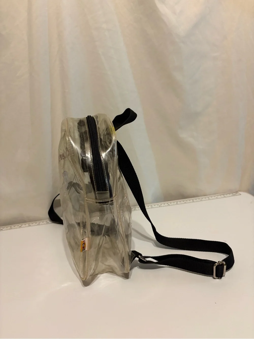 Dr. Seuss Clear Mini Backpack with Yellow Cat in the Hat Tab